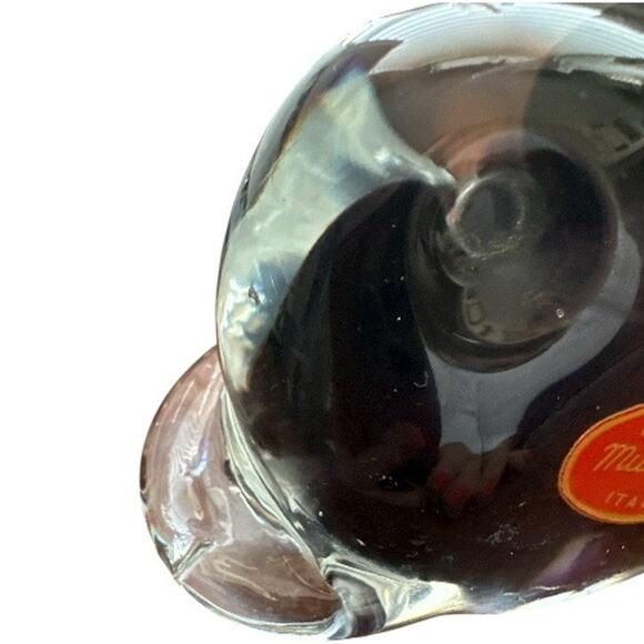 Murano Sommerso Dark Blue Hand Blown Whale Figurine - Picture 9 of 9